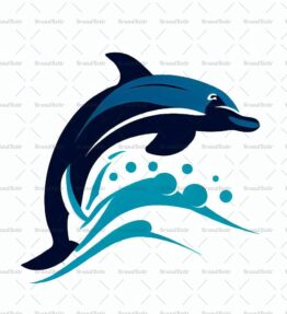 Delfin und Ozeanwelle